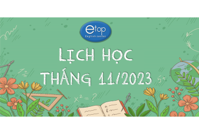 LỊCH HỌC THÁNG 11/2023